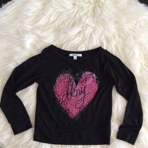 Girls Dkny Graphic Pullover Small